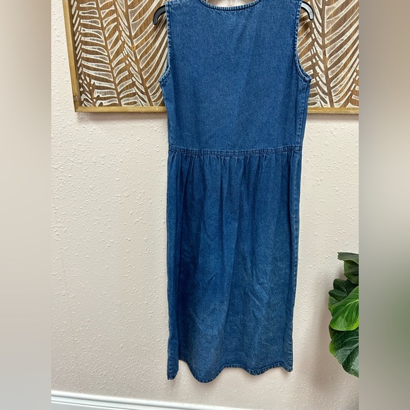 Vintage Denim Midi Jumper Dress - Picture 2 of 9